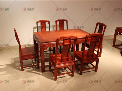 缅甸花梨家具 昆明缅甸花梨木长方形餐桌