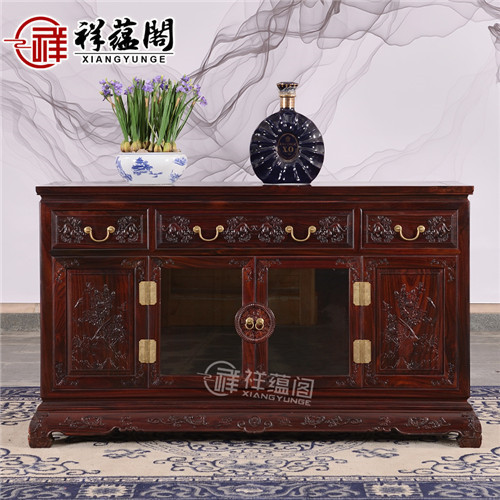 红木餐边柜 中式红木餐边柜