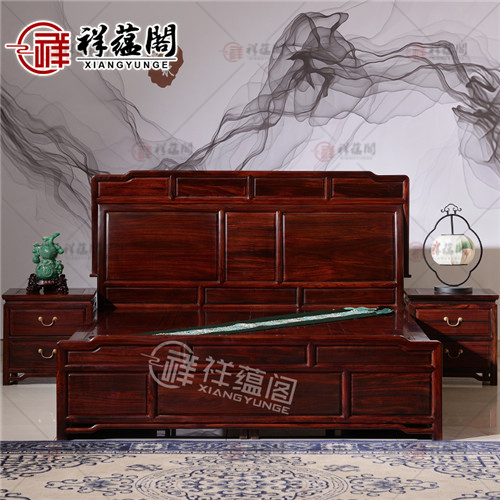 红木床 红木仿古大床