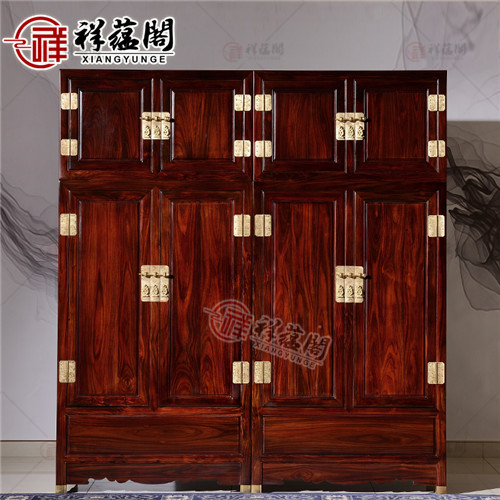 红木顶箱柜 红木八仙顶箱柜