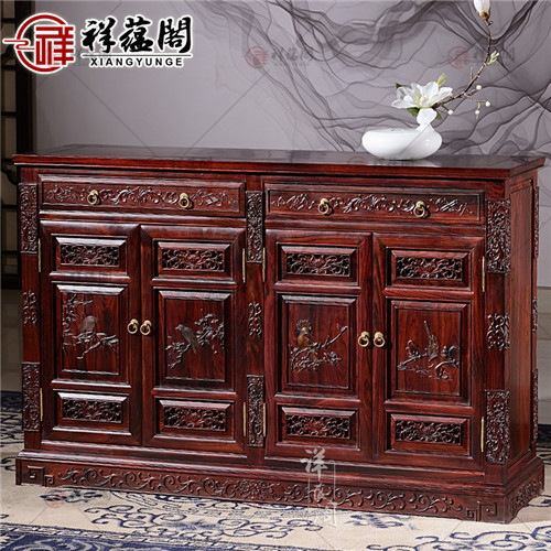 红木餐边柜 红木新中式餐边柜
