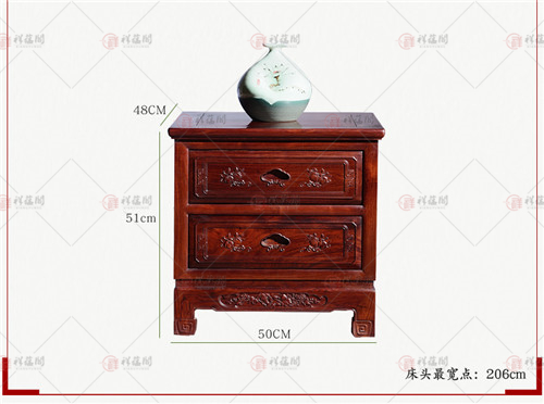红木床 红木四角大床