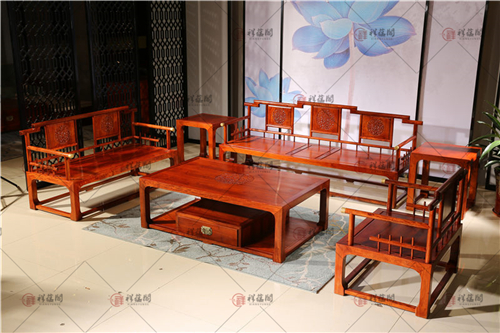缅甸花梨家具 新中式沙发红木