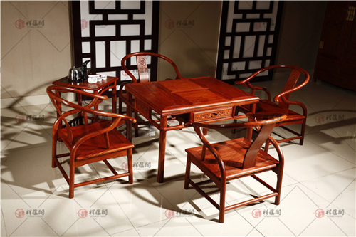 办公红木家具 红木茶桌办公桌二合一