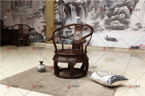 微凹黄檀家具 御古坊红木圆餐桌