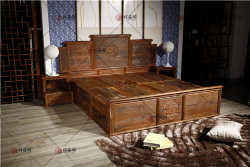微凹黄檀家具 红木古式大床