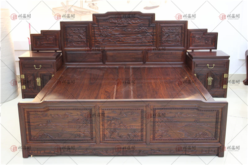 卧室红木家具 简约禅意红木大床
