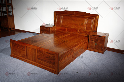 卧室红木家具 红木大床简约