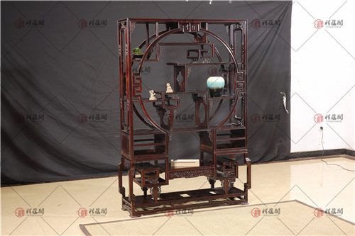 玄关红木家具 红木月洞式隔厅柜