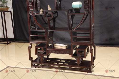 玄关红木家具 红木月洞式隔厅柜