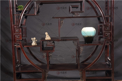 玄关红木家具 红木月洞式隔厅柜