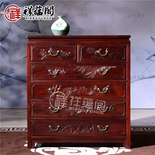 老挝红酸枝家具 红木卧室斗柜