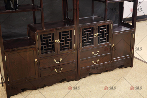 客厅红木家具 红木小型博古架