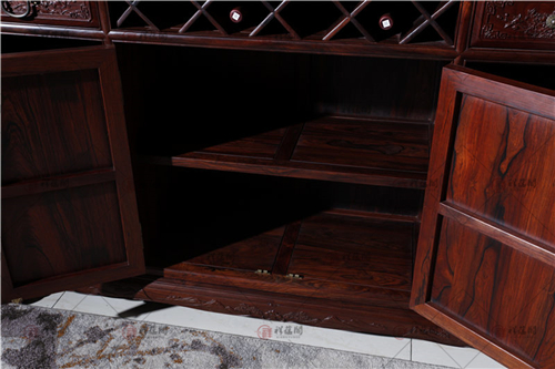 红木酒柜 中式红木餐厅酒柜